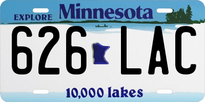 MN license plate 626LAC