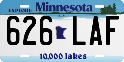MN license plate 626LAF