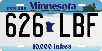 MN license plate 626LBF