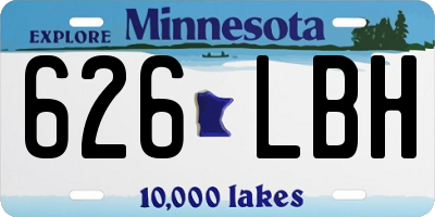 MN license plate 626LBH