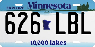 MN license plate 626LBL