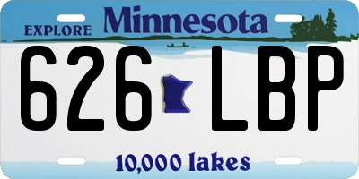 MN license plate 626LBP