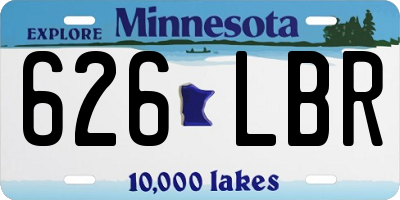 MN license plate 626LBR