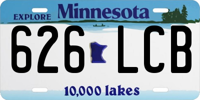 MN license plate 626LCB