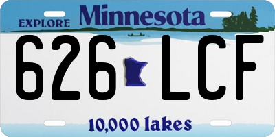MN license plate 626LCF