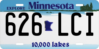 MN license plate 626LCI