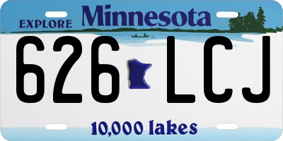 MN license plate 626LCJ