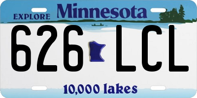 MN license plate 626LCL