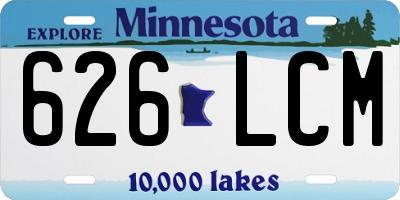 MN license plate 626LCM