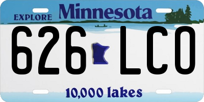 MN license plate 626LCO