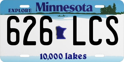 MN license plate 626LCS