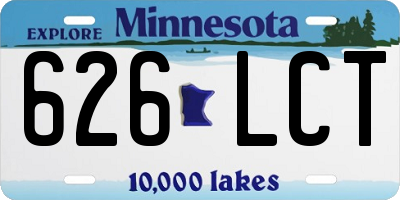 MN license plate 626LCT
