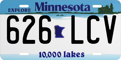 MN license plate 626LCV