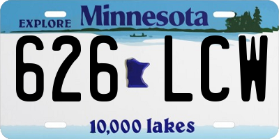 MN license plate 626LCW