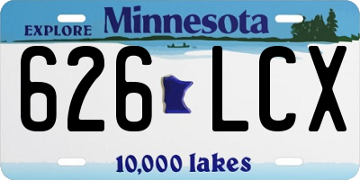 MN license plate 626LCX