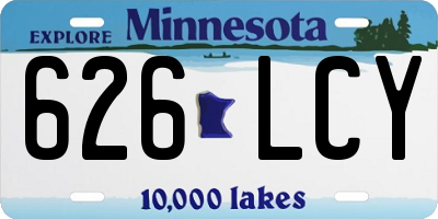 MN license plate 626LCY