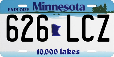 MN license plate 626LCZ