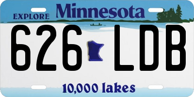 MN license plate 626LDB