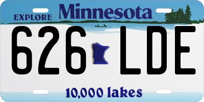 MN license plate 626LDE