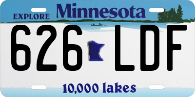 MN license plate 626LDF