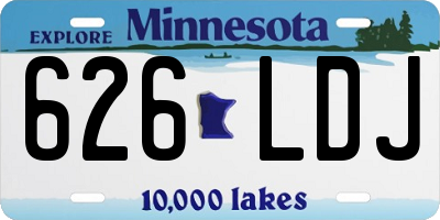 MN license plate 626LDJ
