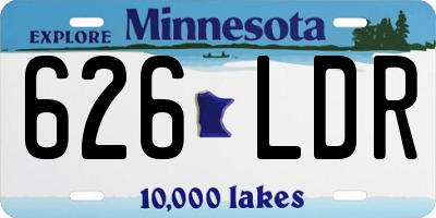 MN license plate 626LDR