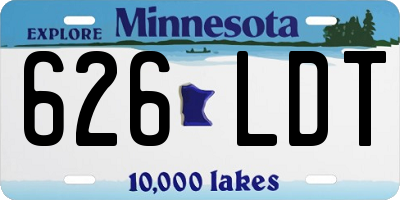 MN license plate 626LDT