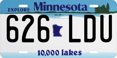 MN license plate 626LDU