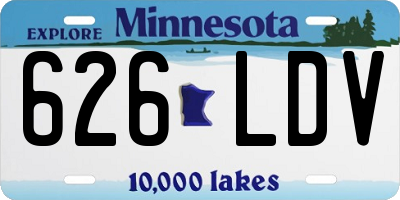 MN license plate 626LDV
