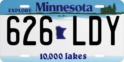 MN license plate 626LDY