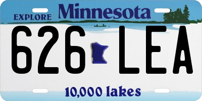 MN license plate 626LEA