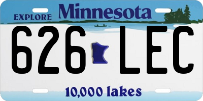 MN license plate 626LEC