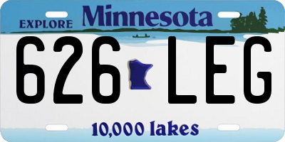 MN license plate 626LEG