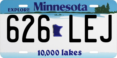 MN license plate 626LEJ