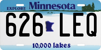 MN license plate 626LEQ