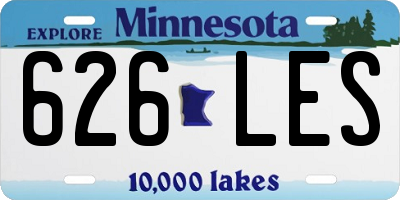 MN license plate 626LES