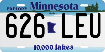 MN license plate 626LEU