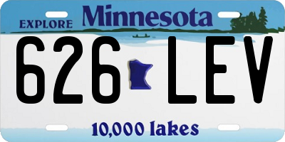 MN license plate 626LEV