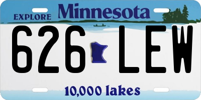 MN license plate 626LEW