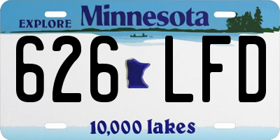 MN license plate 626LFD