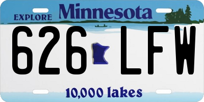MN license plate 626LFW