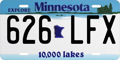 MN license plate 626LFX