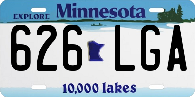 MN license plate 626LGA