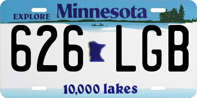 MN license plate 626LGB