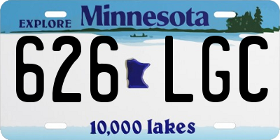 MN license plate 626LGC
