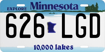 MN license plate 626LGD