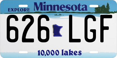 MN license plate 626LGF