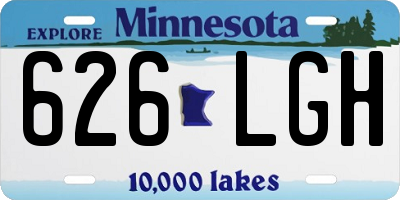 MN license plate 626LGH