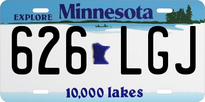 MN license plate 626LGJ