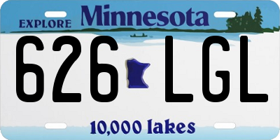 MN license plate 626LGL